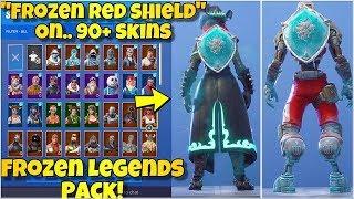 NEW "FROZEN RED SHIELD" BACK BLING Showcased With 90+ SKINS! Fortnite NEW FROZEN LEGENDS PACK!