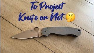 Is a project knife worth it?  My thoughts on this question (and my customized Spyderco PM2) .