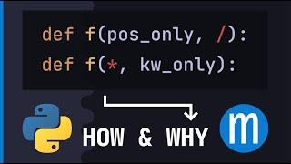 Positional-only and keyword-only arguments in Python