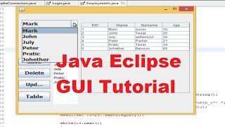 Java Eclipse GUI Tutorial 9 # Populate JTable data from database in java Eclipse and Sqlite