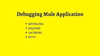 Debug Mule Application | Basics of Mule debugging | Debug from Anypoint studio