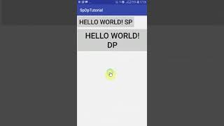 Android SP vs DP DIFFERENCE EXAMPLE