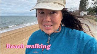 Let’s do this training session, while having a chat and picking up sea glass