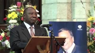 Deputy President Cyril Ramaphosa speaks at the funeral of Michael Coetzee