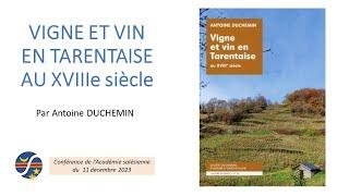 Vigne et vin en Tarentaise au XVIIIe siècle