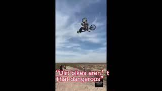 Dirt bikes aren’t dangerous ?? #dirtbikekids #dirtbikesarecool #dirtbikekidz #pitbikes #motocross ￼