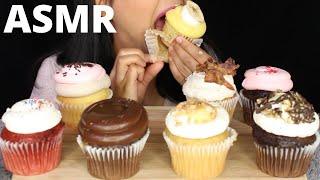 ASMR ASSORTED CUPCAKES Eating Sounds and Whispering MUKBANG Patty's Cakes and Desserts