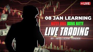 LIVE TRADING NIFTY50 , BANKNIFTY  and  CRYPTO | 08/01/2025 | Stock Market For Beginners | Bitcoin