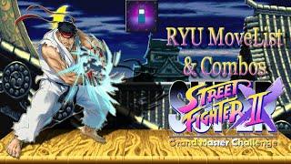 Combos & Movelist RYU ssf2x. super street fighter 2 x grand master challenge. HD 60 FPS. 2022