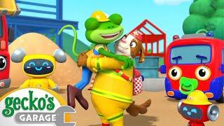 Firefighter School Rescue | Gecko's Garage | Trucks For Children | Cartoons For Kids