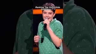 Ranking The Voice Kids Auditions #iconicmoments #bestmoments #ranking #funny #celebs #shorts