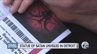 Large crowds come out for Satanic statue unveiling