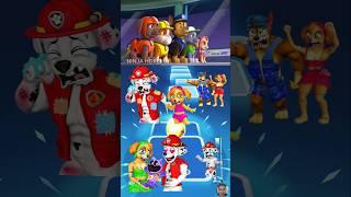 PAW Patrol:  - Zuma - Skye   Marshall - Ryder  Chase - Rocky Tiles Hop EDM Rush  #571