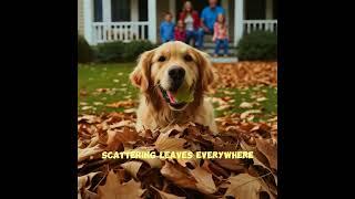 Fluffy’s Epic Leaf Dive: Fall Fun Gone Wild! 