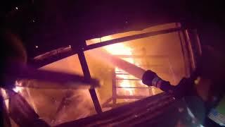 3 Alarm Commercial Fire - Helmet Cam