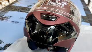 Unboxing or Review of SB-34 Trx Matt Marroon Helmet || Steelbird Helmet || TRX||