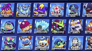 ALL 594 SKINS in Brawl Stars | #Godzilla Update