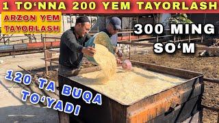 ARZON YEM TAYORLASH 300 MING SO‘MGA 120 TA BUQA TO‘YADI