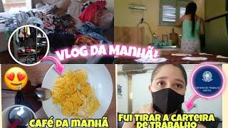 VLOG DA MANHÃ+CAFÉ DA MANHÃ FIZ CUSCUZ+ORGANIZEI AS ROUPAS/TIREI A MINHA CARTEIRA/VOU REALIZAR UM 