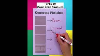 Types of Concrete Finishes - #shorts #lifehacks #diy #diycrafts #homerenovation #homerepair