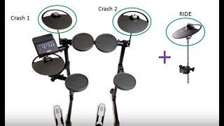 ADD AN EXTRA CYMBAL IN YAMAHA DTX400K DRUM KIT WITHOUT BUYING KICK TOWER KP65 AND A BEATER.