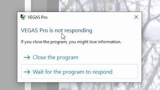 How to fix "Vegas pro is not responding" (GPU)