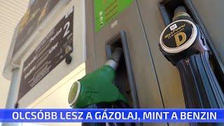 Olcsóbb lesz a gázolaj, mint a benzin