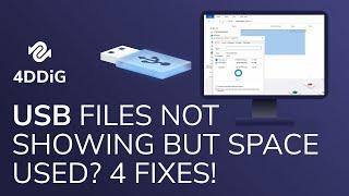 [4 SOLUTIONS] USB Files Not Showing But Space Used|How to Show USB Hidden Files and Folders