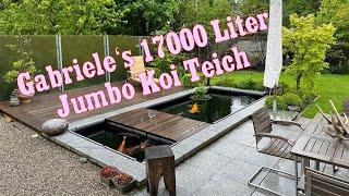 Gabriele‘s nahezu perfekt umgesetzter 17000 Liter Jumbo Koi Teich!