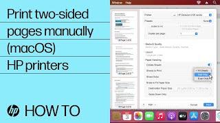 How do I print double-sided pages manually on an HP printer from my Mac | HP Printers | HP Support