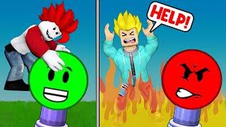 PLEASE DON'T MAKE THE BUTTON ANGRY in Roblox  Khaleel and Motu Gameplay