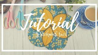 Idea PATCHWORK para principiantes  Tapete con 5 circulos de Tela ️ MUY FÁCIL ⬅️