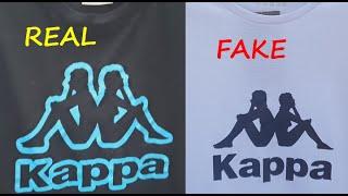 Kappa T shirt real vs fake review. How to spot counterfeit Kappa shirt