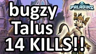 bugzy Talus 14 KILLS!! Paladins Pro (FNATIC) Ranked Game Play 1440p High Quality Video