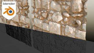 How to Covert a Texture to Mesh in Blender using Displacement Map