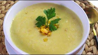 شوربة الذرة بدون كريمة | Corn soup recipe