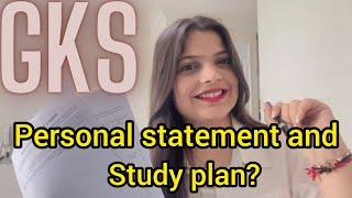 How to write personal statement & study plan for GKS scholarship 2025