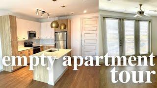 Empty Apartment Tour 760 sq ft, brand new one-bedroom, DFW Texas