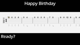 Happy Birthday On a Single String for Guitar