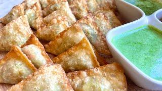 Potato Samosas w/ Cilantro Mint Chutney | east appetizer