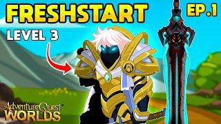 NEW! AQW Fresh Start #1 - Ceremonial Void Knight Sword at LEVEL 3!