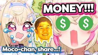 Mococo's greed is way too powerful for Fuwawa (in Minecraft)