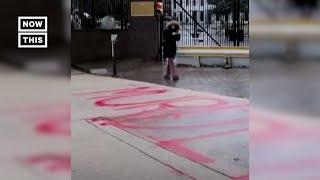 'MURDER' Spray-Painted Outside Russian Embassy in D.C. #Shorts