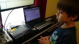 7 year old playing Ableton with APC mini