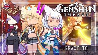 Natlan react to the Traveler | Aether & lumine | Genshin Impact | Gacha Club