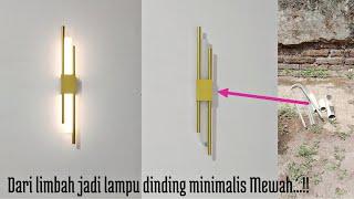 DIY Lampu hias dinding Minimalis Modern | Tutorial lampu hias pvc