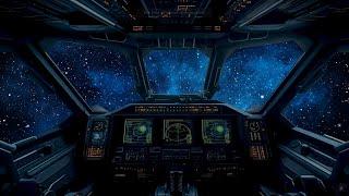 Spaceship Cockpit Sounds | Brown Noise For Deep Sleep | Starship Cockpit