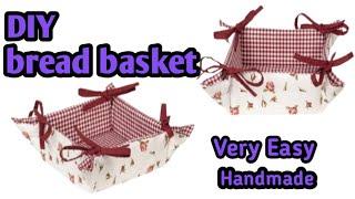 Diy Fabric Bread Basket /Bread Serving Basket Tutorial/How to make fabric bread basket ideas/Crafted