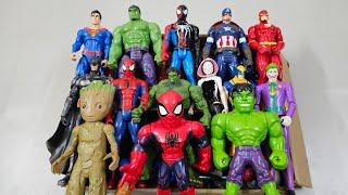 VENOM VS SPIDERMAN VS HULK VS CAPTAIN AMERICA VS IRONMAN VS SUPERMAN SUPERHERO AVENGERS UNBOXING