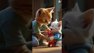 Kitten Cries Over Lost Toy 